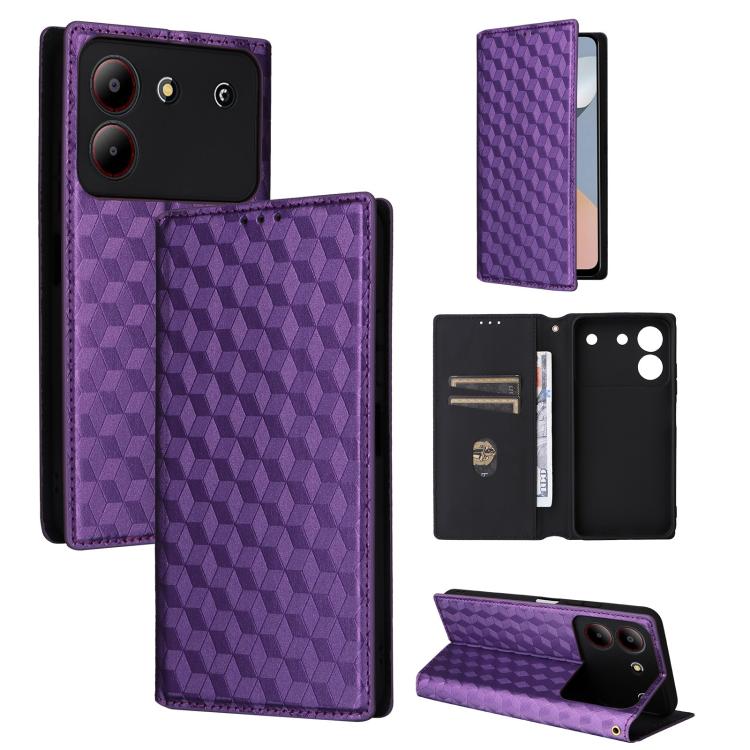 Cubic Grid Texture Flip Leather Phone Case, For ZTE nubia Focus Pro 5G, For ZTE nubia Neo 2 5G, For ZTE nubia Music / Z2353, For ZTE Blade A34, For ZTE Libero 5G IV / nubia LVY, For ZTE nubia Z60 Ultra 5G, For ZTE Blade A54                             ...