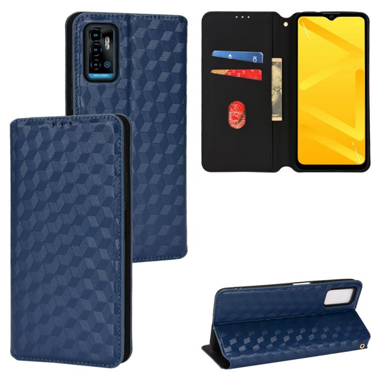 Cubic Grid Texture Flip Leather Phone Case, For ZTE Blade A32, For ZTE nubia RedMagic 8 Pro 5G / 8 Pro+, For ZTE Libero 5G III / A202ZT, For ZTE Blade A72 / V40 Vita, For ZTE nubia RedMagic 7, For ZTE Libero 5G II, For ZTE Blade L9                     ...