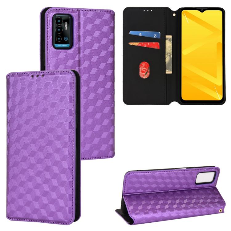 Cubic Grid Texture Flip Leather Phone Case, For ZTE Blade A32, For ZTE nubia RedMagic 8 Pro 5G / 8 Pro+, For ZTE Libero 5G III / A202ZT, For ZTE Blade A72 / V40 Vita, For ZTE nubia RedMagic 7, For ZTE Libero 5G II, For ZTE Blade L9                     ...