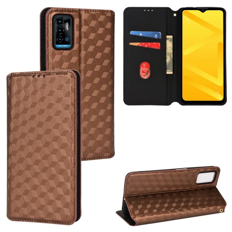 Cubic Grid Texture Flip Leather Phone Case, For ZTE Blade A32, For ZTE nubia RedMagic 8 Pro 5G / 8 Pro+, For ZTE Libero 5G III / A202ZT, For ZTE Blade A72 / V40 Vita, For ZTE nubia RedMagic 7, For ZTE Libero 5G II, For ZTE Blade L9                     ...