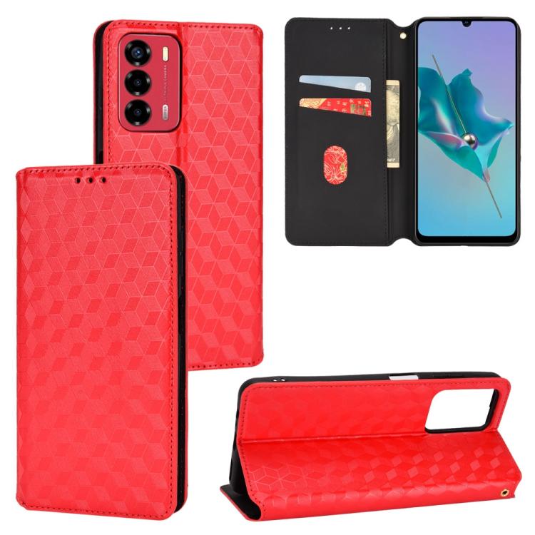 Cubic Grid Texture Flip Leather Phone Case, For ZTE Blade A32, For ZTE nubia RedMagic 8 Pro 5G / 8 Pro+, For ZTE Libero 5G III / A202ZT, For ZTE Blade A72 / V40 Vita, For ZTE nubia RedMagic 7, For ZTE Libero 5G II, For ZTE Blade L9                     ...