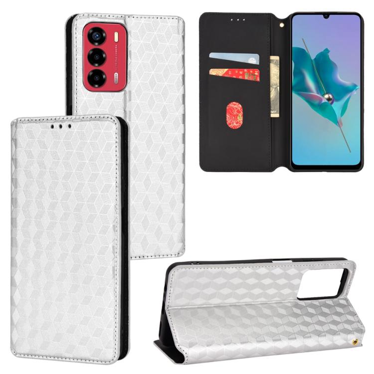 Cubic Grid Texture Flip Leather Phone Case, For ZTE Blade A32, For ZTE nubia RedMagic 8 Pro 5G / 8 Pro+, For ZTE Libero 5G III / A202ZT, For ZTE Blade A72 / V40 Vita, For ZTE nubia RedMagic 7, For ZTE Libero 5G II, For ZTE Blade L9                     ...