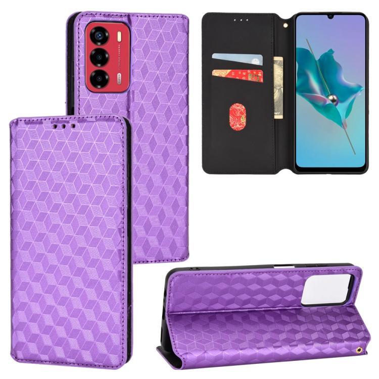 Cubic Grid Texture Flip Leather Phone Case, For ZTE Blade A32, For ZTE nubia RedMagic 8 Pro 5G / 8 Pro+, For ZTE Libero 5G III / A202ZT, For ZTE Blade A72 / V40 Vita, For ZTE nubia RedMagic 7, For ZTE Libero 5G II, For ZTE Blade L9                     ...