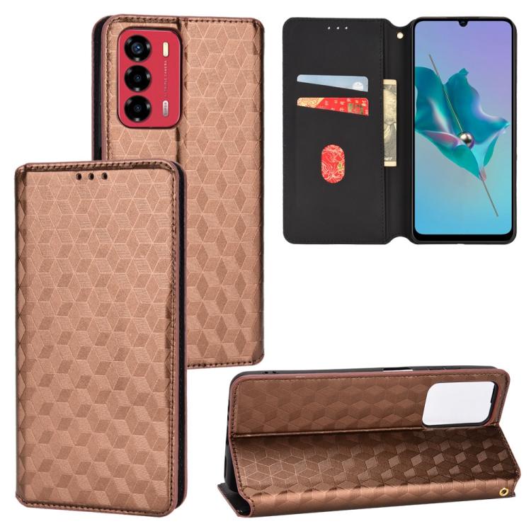 Cubic Grid Texture Flip Leather Phone Case, For ZTE Blade A32, For ZTE nubia RedMagic 8 Pro 5G / 8 Pro+, For ZTE Libero 5G III / A202ZT, For ZTE Blade A72 / V40 Vita, For ZTE nubia RedMagic 7, For ZTE Libero 5G II, For ZTE Blade L9                     ...