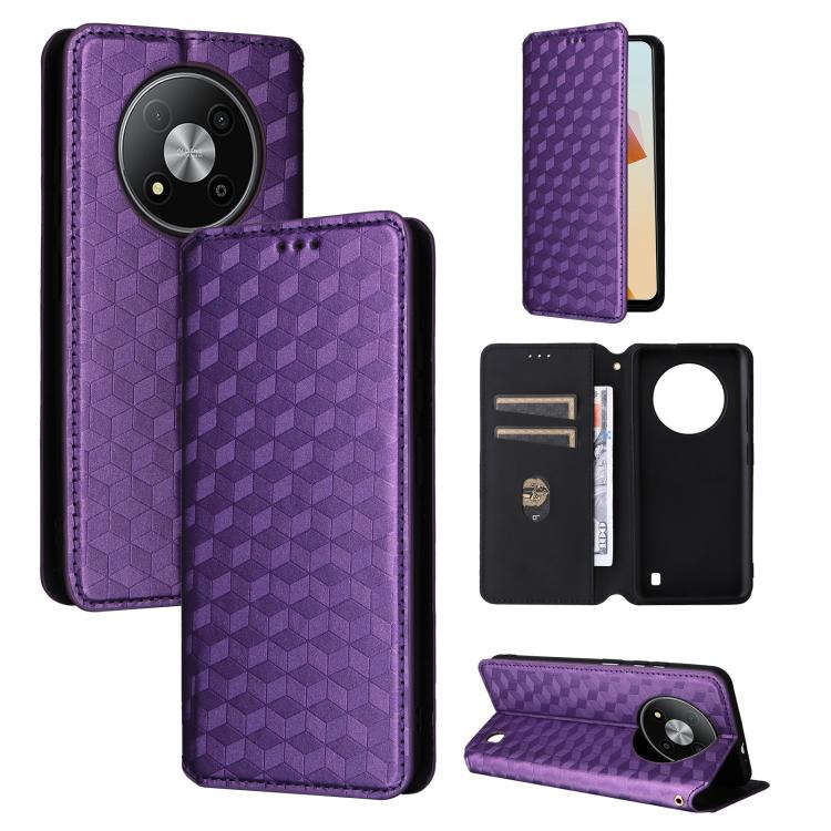 Cubic Grid Texture Flip Leather Phone Case, For ZTE nubia Focus Pro 5G, For ZTE nubia Neo 2 5G, For ZTE nubia Music / Z2353, For ZTE Blade A34, For ZTE Libero 5G IV / nubia LVY, For ZTE nubia Z60 Ultra 5G, For ZTE Blade A54                             ...