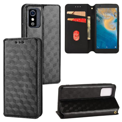 Cubic Grid Texture Flip Leather Phone Case, For ZTE Blade A32, For ZTE nubia RedMagic 8 Pro 5G / 8 Pro+, For ZTE Libero 5G III / A202ZT, For ZTE Blade A72 / V40 Vita, For ZTE nubia RedMagic 7, For ZTE Libero 5G II, For ZTE Blade L9                     ...