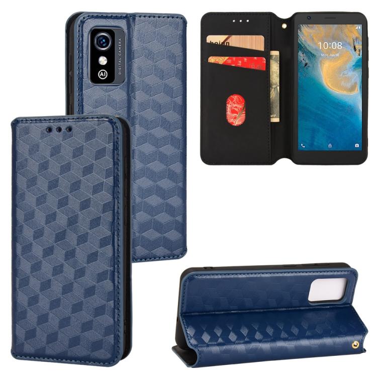 Cubic Grid Texture Flip Leather Phone Case, For ZTE Blade A32, For ZTE nubia RedMagic 8 Pro 5G / 8 Pro+, For ZTE Libero 5G III / A202ZT, For ZTE Blade A72 / V40 Vita, For ZTE nubia RedMagic 7, For ZTE Libero 5G II, For ZTE Blade L9                     ...