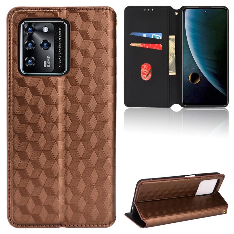 Cubic Grid Texture Flip Leather Phone Case, For ZTE Blade A32, For ZTE nubia RedMagic 8 Pro 5G / 8 Pro+, For ZTE Libero 5G III / A202ZT, For ZTE Blade A72 / V40 Vita, For ZTE nubia RedMagic 7, For ZTE Libero 5G II, For ZTE Blade L9                     ...