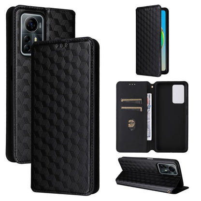 Cubic Grid Texture Flip Leather Phone Case, For ZTE nubia Focus Pro 5G, For ZTE nubia Neo 2 5G, For ZTE nubia Music / Z2353, For ZTE Blade A34, For ZTE Libero 5G IV / nubia LVY, For ZTE nubia Z60 Ultra 5G, For ZTE Blade A54                             ...