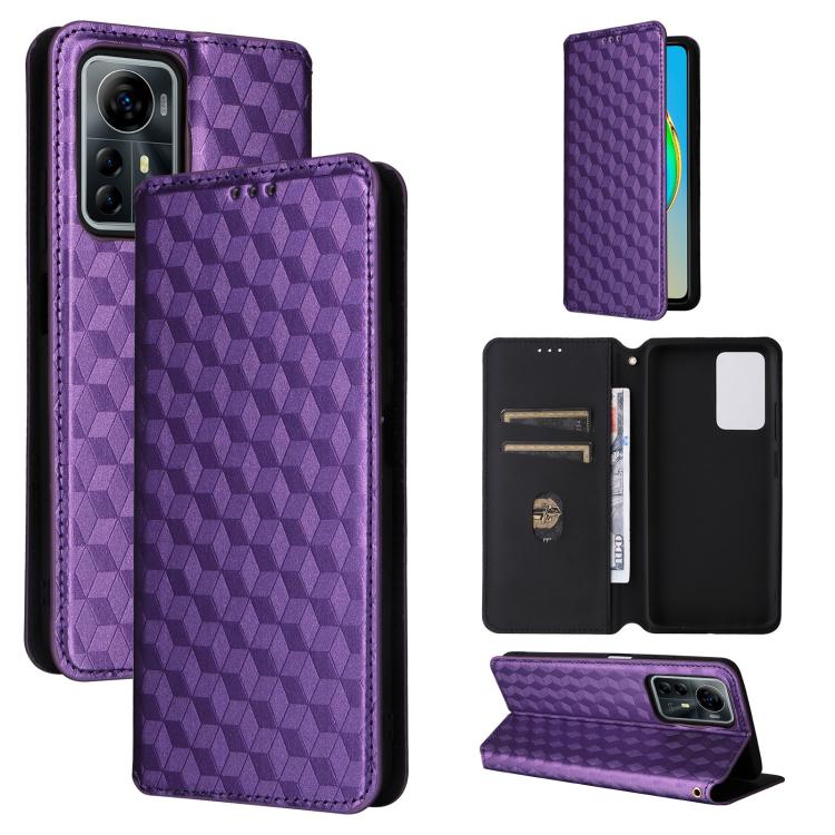 Cubic Grid Texture Flip Leather Phone Case, For ZTE nubia Focus Pro 5G, For ZTE nubia Neo 2 5G, For ZTE nubia Music / Z2353, For ZTE Blade A34, For ZTE Libero 5G IV / nubia LVY, For ZTE nubia Z60 Ultra 5G, For ZTE Blade A54                             ...