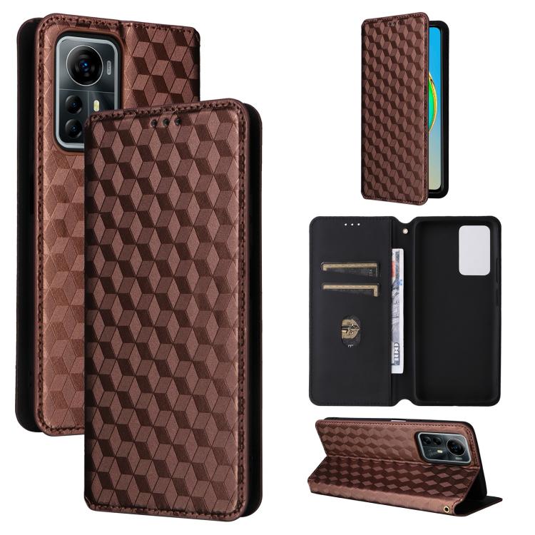Cubic Grid Texture Flip Leather Phone Case, For ZTE nubia Focus Pro 5G, For ZTE nubia Neo 2 5G, For ZTE nubia Music / Z2353, For ZTE Blade A34, For ZTE Libero 5G IV / nubia LVY, For ZTE nubia Z60 Ultra 5G, For ZTE Blade A54                             ...