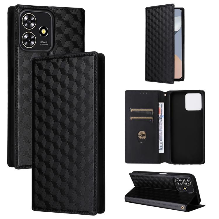Cubic Grid Texture Flip Leather Phone Case, For ZTE Nubia S 5G / A403ZT, For ZTE Blade V70 Design 4G, For ZTE Blade V70 Max / nubia V70 Max, For ZTE nubia Z70 Ultra, For ZTE Blade V70 4G / nubia V70 4G, For ZTE nubia RedMagic 10 Pro / 10 Pro+          ...