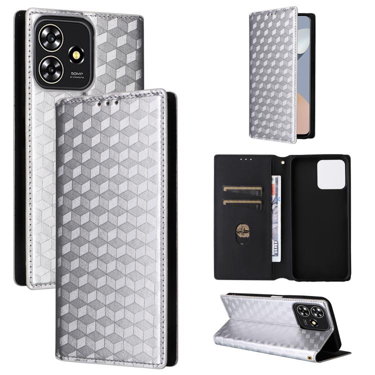 Cubic Grid Texture Flip Leather Phone Case, For ZTE Nubia S 5G / A403ZT, For ZTE Blade V70 Design 4G, For ZTE Blade V70 Max / nubia V70 Max, For ZTE nubia Z70 Ultra, For ZTE Blade V70 4G / nubia V70 4G, For ZTE nubia RedMagic 10 Pro / 10 Pro+          ...