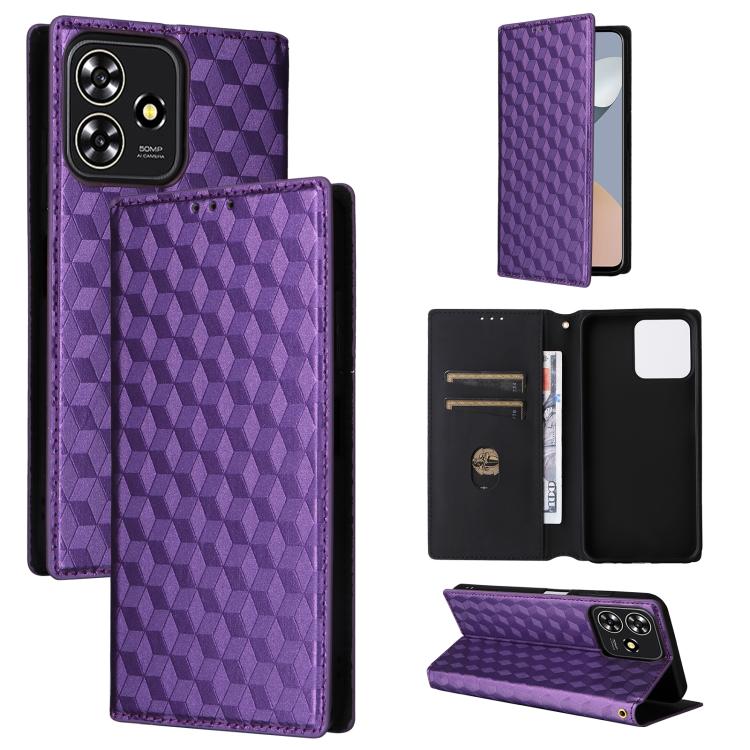 Cubic Grid Texture Flip Leather Phone Case, For ZTE Nubia S 5G / A403ZT, For ZTE Blade V70 Design 4G, For ZTE Blade V70 Max / nubia V70 Max, For ZTE nubia Z70 Ultra, For ZTE Blade V70 4G / nubia V70 4G, For ZTE nubia RedMagic 10 Pro / 10 Pro+          ...