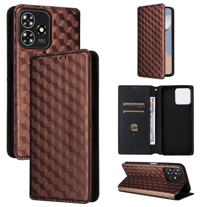 Cubic Grid Texture Flip Leather Phone Case, For ZTE Nubia S 5G / A403ZT, For ZTE Blade V70 Design 4G, For ZTE Blade V70 Max / nubia V70 Max, For ZTE nubia Z70 Ultra, For ZTE Blade V70 4G / nubia V70 4G, For ZTE nubia RedMagic 10 Pro / 10 Pro+          ...