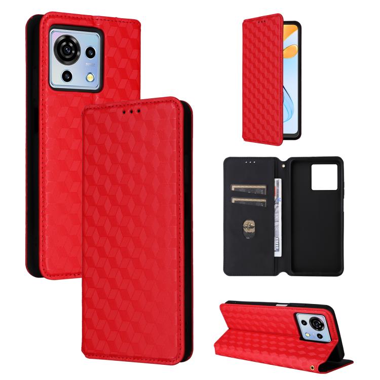 Cubic Grid Texture Flip Leather Phone Case, For ZTE nubia Focus Pro 5G, For ZTE nubia Neo 2 5G, For ZTE nubia Music / Z2353, For ZTE Blade A34, For ZTE Libero 5G IV / nubia LVY, For ZTE nubia Z60 Ultra 5G, For ZTE Blade A54                             ...