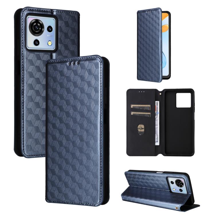 Cubic Grid Texture Flip Leather Phone Case, For ZTE nubia Focus Pro 5G, For ZTE nubia Neo 2 5G, For ZTE nubia Music / Z2353, For ZTE Blade A34, For ZTE Libero 5G IV / nubia LVY, For ZTE nubia Z60 Ultra 5G, For ZTE Blade A54                             ...