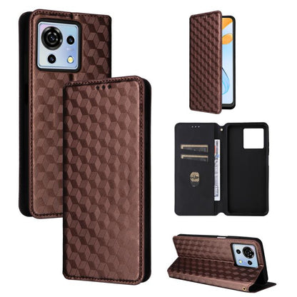 Cubic Grid Texture Flip Leather Phone Case, For ZTE nubia Focus Pro 5G, For ZTE nubia Neo 2 5G, For ZTE nubia Music / Z2353, For ZTE Blade A34, For ZTE Libero 5G IV / nubia LVY, For ZTE nubia Z60 Ultra 5G, For ZTE Blade A54                             ...