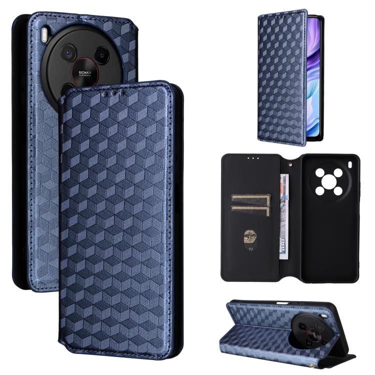 Cubic Grid Texture Flip Leather Phone Case, For ZTE Nubia S 5G / A403ZT, For ZTE Blade V70 Design 4G, For ZTE Blade V70 Max / nubia V70 Max, For ZTE nubia Z70 Ultra, For ZTE Blade V70 4G / nubia V70 4G, For ZTE nubia RedMagic 10 Pro / 10 Pro+          ...
