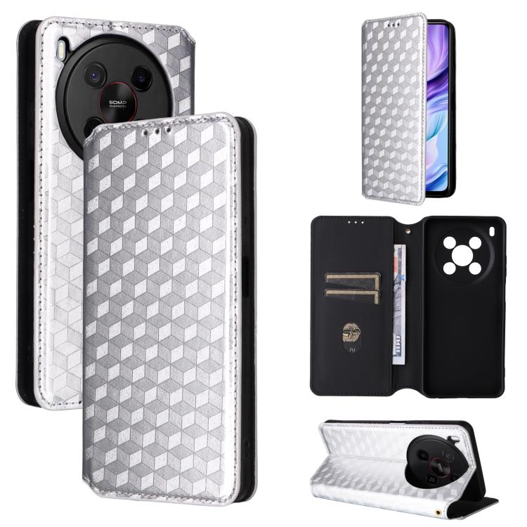 Cubic Grid Texture Flip Leather Phone Case, For ZTE Nubia S 5G / A403ZT, For ZTE Blade V70 Design 4G, For ZTE Blade V70 Max / nubia V70 Max, For ZTE nubia Z70 Ultra, For ZTE Blade V70 4G / nubia V70 4G, For ZTE nubia RedMagic 10 Pro / 10 Pro+          ...