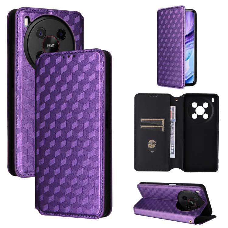 Cubic Grid Texture Flip Leather Phone Case, For ZTE Nubia S 5G / A403ZT, For ZTE Blade V70 Design 4G, For ZTE Blade V70 Max / nubia V70 Max, For ZTE nubia Z70 Ultra, For ZTE Blade V70 4G / nubia V70 4G, For ZTE nubia RedMagic 10 Pro / 10 Pro+          ...