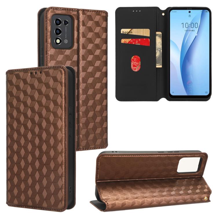 Cubic Grid Texture Flip Leather Phone Case, For ZTE Blade A32, For ZTE nubia RedMagic 8 Pro 5G / 8 Pro+, For ZTE Libero 5G III / A202ZT, For ZTE Blade A72 / V40 Vita, For ZTE nubia RedMagic 7, For ZTE Libero 5G II, For ZTE Blade L9                     ...