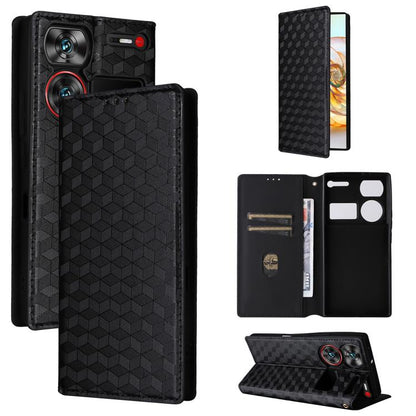 Cubic Grid Texture Flip Leather Phone Case, For ZTE nubia Focus Pro 5G, For ZTE nubia Neo 2 5G, For ZTE nubia Music / Z2353, For ZTE Blade A34, For ZTE Libero 5G IV / nubia LVY, For ZTE nubia Z60 Ultra 5G, For ZTE Blade A54                             ...