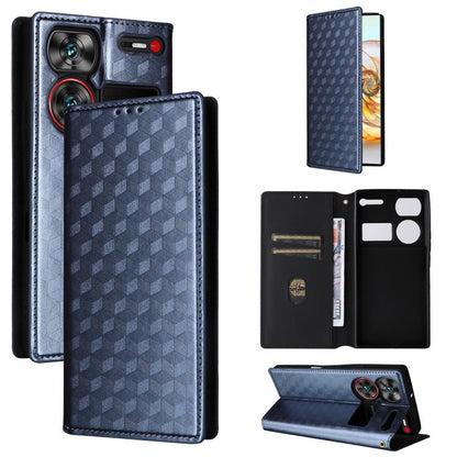 Cubic Grid Texture Flip Leather Phone Case, For ZTE nubia Focus Pro 5G, For ZTE nubia Neo 2 5G, For ZTE nubia Music / Z2353, For ZTE Blade A34, For ZTE Libero 5G IV / nubia LVY, For ZTE nubia Z60 Ultra 5G, For ZTE Blade A54                             ...