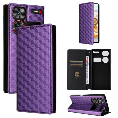 Cubic Grid Texture Flip Leather Phone Case, For ZTE nubia Focus Pro 5G, For ZTE nubia Neo 2 5G, For ZTE nubia Music / Z2353, For ZTE Blade A34, For ZTE Libero 5G IV / nubia LVY, For ZTE nubia Z60 Ultra 5G, For ZTE Blade A54                             ...