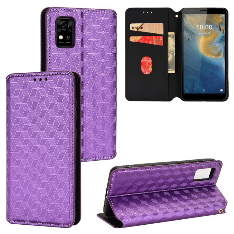 Cubic Grid Texture Flip Leather Phone Case, For ZTE nubia Focus Pro 5G, For ZTE nubia Neo 2 5G, For ZTE nubia Music / Z2353, For ZTE Blade A34, For ZTE Libero 5G IV / nubia LVY, For ZTE nubia Z60 Ultra 5G, For ZTE Blade A54                             ...