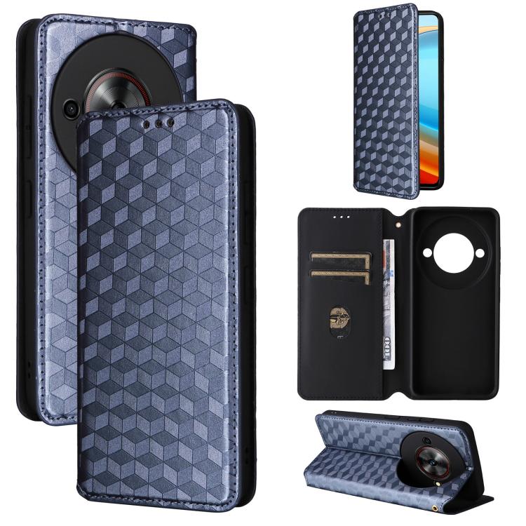 Cubic Grid Texture Flip Leather Phone Case, For ZTE Nubia S 5G / A403ZT, For ZTE Blade V70 Design 4G, For ZTE Blade V70 Max / nubia V70 Max, For ZTE nubia Z70 Ultra, For ZTE Blade V70 4G / nubia V70 4G, For ZTE nubia RedMagic 10 Pro / 10 Pro+          ...