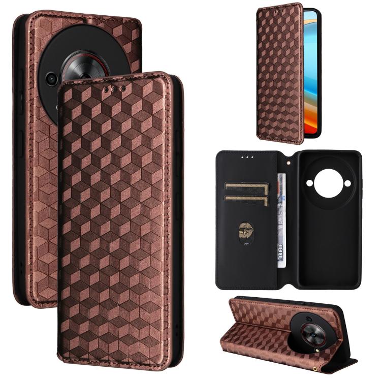 Cubic Grid Texture Flip Leather Phone Case, For ZTE Nubia S 5G / A403ZT, For ZTE Blade V70 Design 4G, For ZTE Blade V70 Max / nubia V70 Max, For ZTE nubia Z70 Ultra, For ZTE Blade V70 4G / nubia V70 4G, For ZTE nubia RedMagic 10 Pro / 10 Pro+          ...