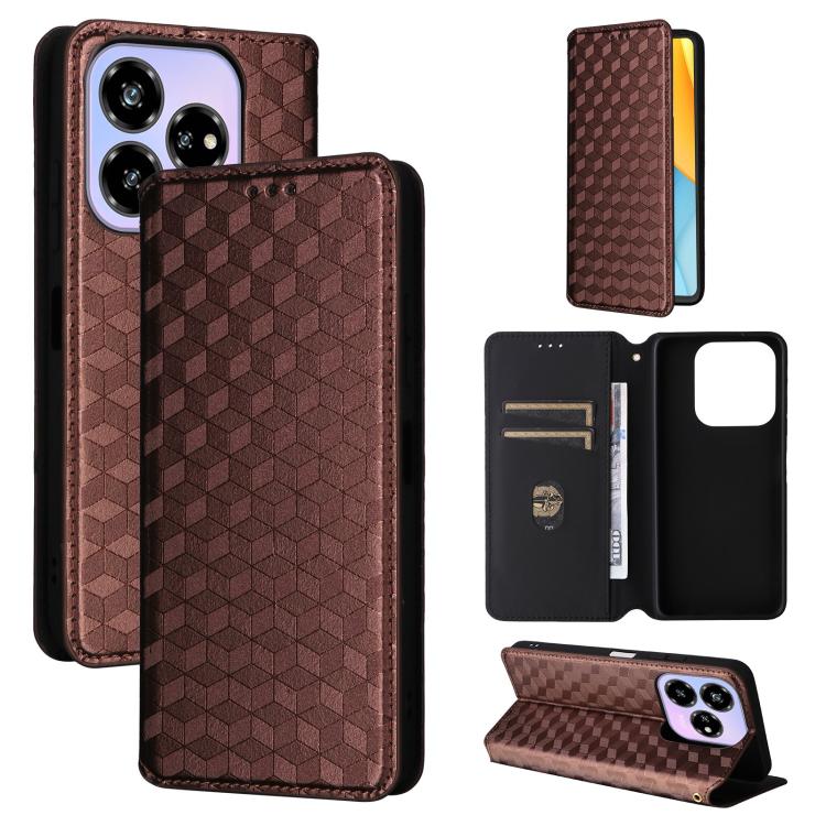 Cubic Grid Texture Flip Leather Phone Case, For ZTE Nubia S 5G / A403ZT, For ZTE Blade V70 Design 4G, For ZTE Blade V70 Max / nubia V70 Max, For ZTE nubia Z70 Ultra, For ZTE Blade V70 4G / nubia V70 4G, For ZTE nubia RedMagic 10 Pro / 10 Pro+          ...