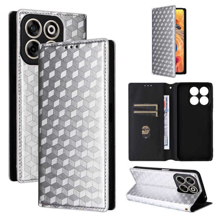 Cubic Grid Texture Flip Leather Phone Case, For ZTE Nubia S 5G / A403ZT, For ZTE Blade V70 Design 4G, For ZTE Blade V70 Max / nubia V70 Max, For ZTE nubia Z70 Ultra, For ZTE Blade V70 4G / nubia V70 4G, For ZTE nubia RedMagic 10 Pro / 10 Pro+          ...