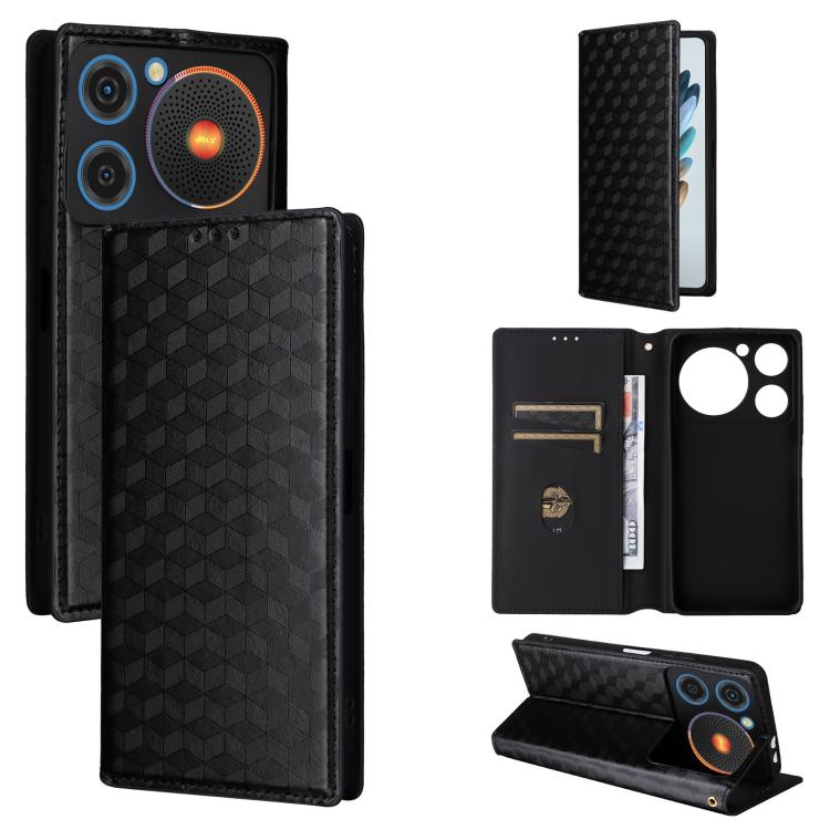 Cubic Grid Texture Flip Leather Phone Case, For ZTE nubia Focus Pro 5G, For ZTE nubia Neo 2 5G, For ZTE nubia Music / Z2353, For ZTE Blade A34, For ZTE Libero 5G IV / nubia LVY, For ZTE nubia Z60 Ultra 5G, For ZTE Blade A54                             ...