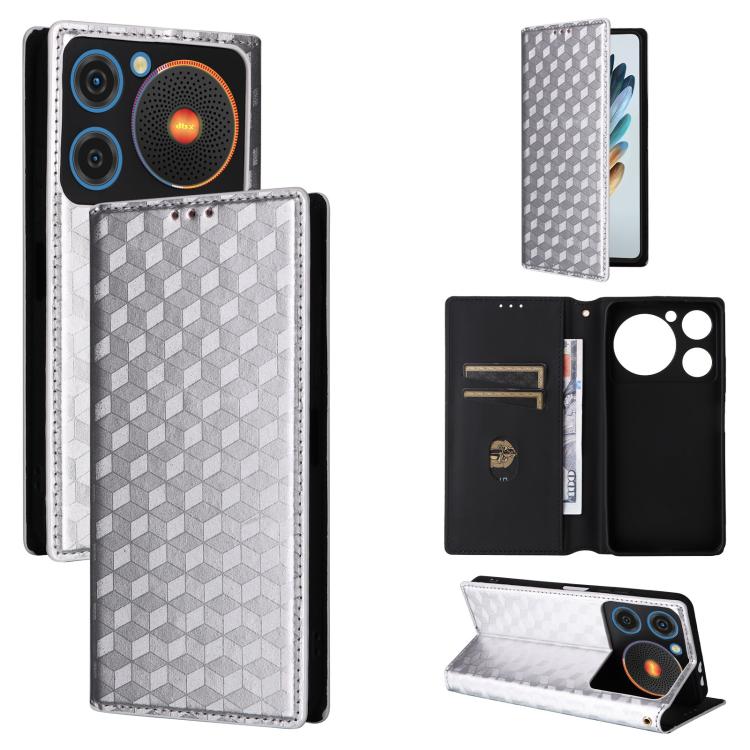 Cubic Grid Texture Flip Leather Phone Case, For ZTE nubia Focus Pro 5G, For ZTE nubia Neo 2 5G, For ZTE nubia Music / Z2353, For ZTE Blade A34, For ZTE Libero 5G IV / nubia LVY, For ZTE nubia Z60 Ultra 5G, For ZTE Blade A54                             ...
