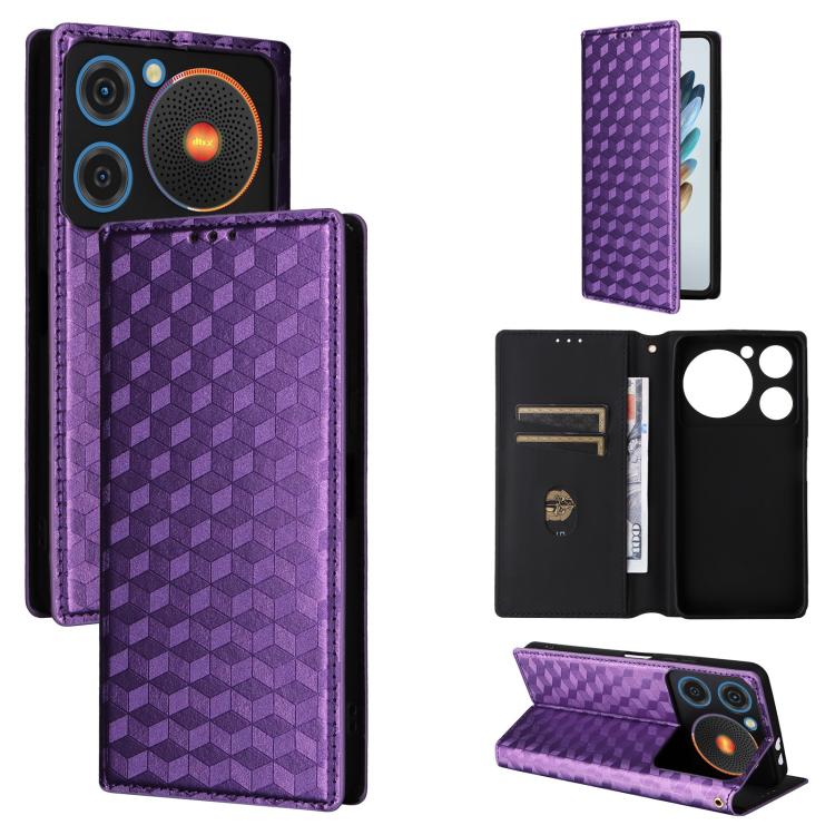 Cubic Grid Texture Flip Leather Phone Case, For ZTE nubia Focus Pro 5G, For ZTE nubia Neo 2 5G, For ZTE nubia Music / Z2353, For ZTE Blade A34, For ZTE Libero 5G IV / nubia LVY, For ZTE nubia Z60 Ultra 5G, For ZTE Blade A54                             ...