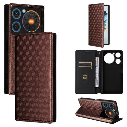 Cubic Grid Texture Flip Leather Phone Case, For ZTE nubia Focus Pro 5G, For ZTE nubia Neo 2 5G, For ZTE nubia Music / Z2353, For ZTE Blade A34, For ZTE Libero 5G IV / nubia LVY, For ZTE nubia Z60 Ultra 5G, For ZTE Blade A54                             ...