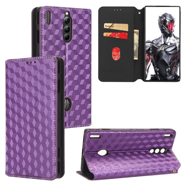 Cubic Grid Texture Flip Leather Phone Case, For ZTE Blade A32, For ZTE nubia RedMagic 8 Pro 5G / 8 Pro+, For ZTE Libero 5G III / A202ZT, For ZTE Blade A72 / V40 Vita, For ZTE nubia RedMagic 7, For ZTE Libero 5G II, For ZTE Blade L9                     ...