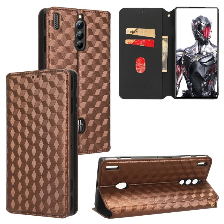 Cubic Grid Texture Flip Leather Phone Case, For ZTE Blade A32, For ZTE nubia RedMagic 8 Pro 5G / 8 Pro+, For ZTE Libero 5G III / A202ZT, For ZTE Blade A72 / V40 Vita, For ZTE nubia RedMagic 7, For ZTE Libero 5G II, For ZTE Blade L9                     ...