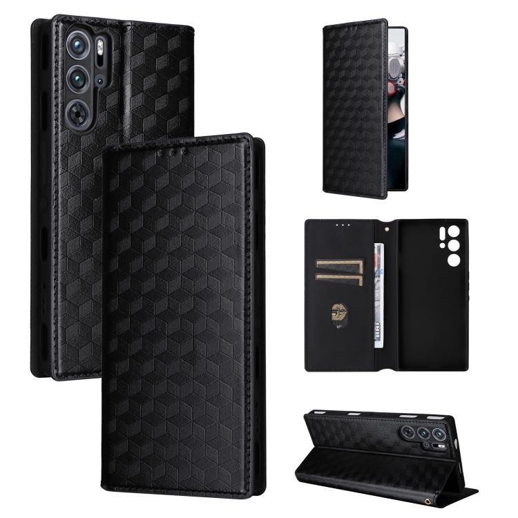 Cubic Grid Texture Flip Leather Phone Case, For ZTE nubia Focus Pro 5G, For ZTE nubia Neo 2 5G, For ZTE nubia Music / Z2353, For ZTE Blade A34, For ZTE Libero 5G IV / nubia LVY, For ZTE nubia Z60 Ultra 5G, For ZTE Blade A54                             ...