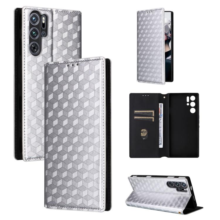 Cubic Grid Texture Flip Leather Phone Case, For ZTE nubia Focus Pro 5G, For ZTE nubia Neo 2 5G, For ZTE nubia Music / Z2353, For ZTE Blade A34, For ZTE Libero 5G IV / nubia LVY, For ZTE nubia Z60 Ultra 5G, For ZTE Blade A54                             ...