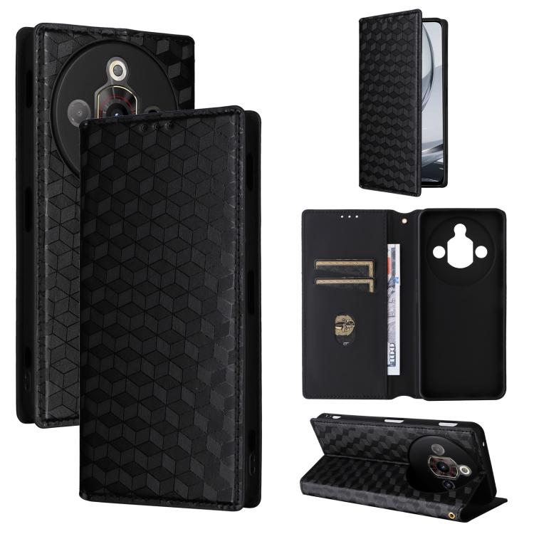 Cubic Grid Texture Flip Leather Phone Case, For ZTE nubia Focus Pro 5G, For ZTE nubia Neo 2 5G, For ZTE nubia Music / Z2353, For ZTE Blade A34, For ZTE Libero 5G IV / nubia LVY, For ZTE nubia Z60 Ultra 5G, For ZTE Blade A54                             ...