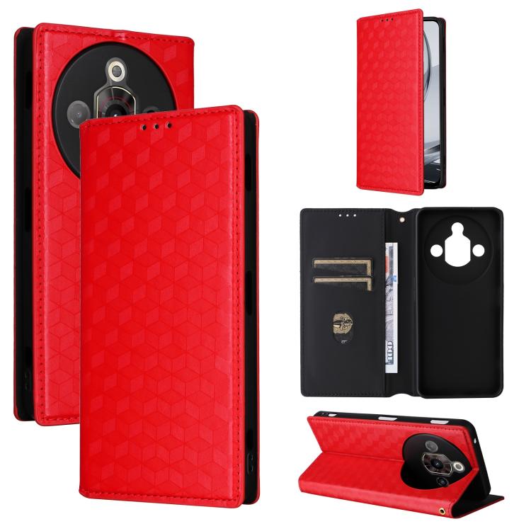 Cubic Grid Texture Flip Leather Phone Case, For ZTE nubia Focus Pro 5G, For ZTE nubia Neo 2 5G, For ZTE nubia Music / Z2353, For ZTE Blade A34, For ZTE Libero 5G IV / nubia LVY, For ZTE nubia Z60 Ultra 5G, For ZTE Blade A54                             ...