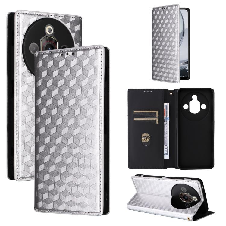 Cubic Grid Texture Flip Leather Phone Case, For ZTE nubia Focus Pro 5G, For ZTE nubia Neo 2 5G, For ZTE nubia Music / Z2353, For ZTE Blade A34, For ZTE Libero 5G IV / nubia LVY, For ZTE nubia Z60 Ultra 5G, For ZTE Blade A54                             ...