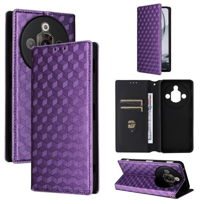 Cubic Grid Texture Flip Leather Phone Case, For ZTE nubia Focus Pro 5G, For ZTE nubia Neo 2 5G, For ZTE nubia Music / Z2353, For ZTE Blade A34, For ZTE Libero 5G IV / nubia LVY, For ZTE nubia Z60 Ultra 5G, For ZTE Blade A54                             ...