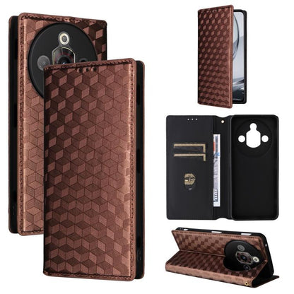 Cubic Grid Texture Flip Leather Phone Case, For ZTE nubia Focus Pro 5G, For ZTE nubia Neo 2 5G, For ZTE nubia Music / Z2353, For ZTE Blade A34, For ZTE Libero 5G IV / nubia LVY, For ZTE nubia Z60 Ultra 5G, For ZTE Blade A54                             ...