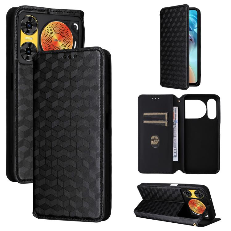Cubic Grid Texture Flip Leather Phone Case, For ZTE nubia Air 5G, For ZTE nubia Z80 UItra, For ZTE nubia RedMagic 11 Pro+, For ZTE Blade A76 4G, For ZTE Blade A76 5G, For ZTE Blade A36 4G / nubia A36 4G, For ZTE nubia Neo 3 5G                          ...