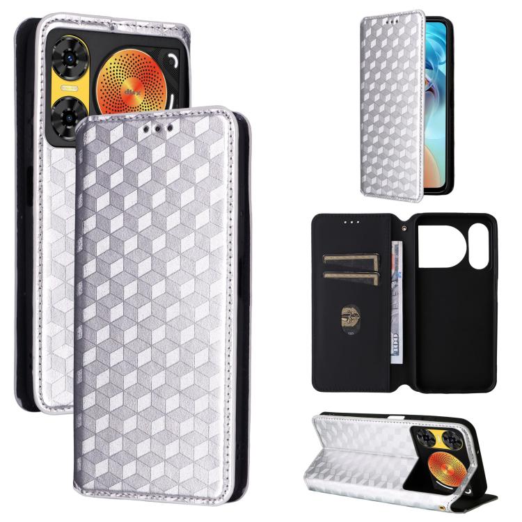 Cubic Grid Texture Flip Leather Phone Case, For ZTE nubia Air 5G, For ZTE nubia Z80 UItra, For ZTE nubia RedMagic 11 Pro+, For ZTE Blade A76 4G, For ZTE Blade A76 5G, For ZTE Blade A36 4G / nubia A36 4G, For ZTE nubia Neo 3 5G                          ...