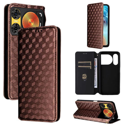 Cubic Grid Texture Flip Leather Phone Case, For ZTE nubia Air 5G, For ZTE nubia Z80 UItra, For ZTE nubia RedMagic 11 Pro+, For ZTE Blade A76 4G, For ZTE Blade A76 5G, For ZTE Blade A36 4G / nubia A36 4G, For ZTE nubia Neo 3 5G                          ...